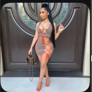 Posh by V Miami laced skirt set Sz S NEW